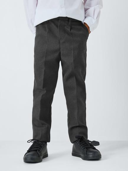 John Lewis Boys' Adjustable Waist Slim Fit School Trousers, Grey
