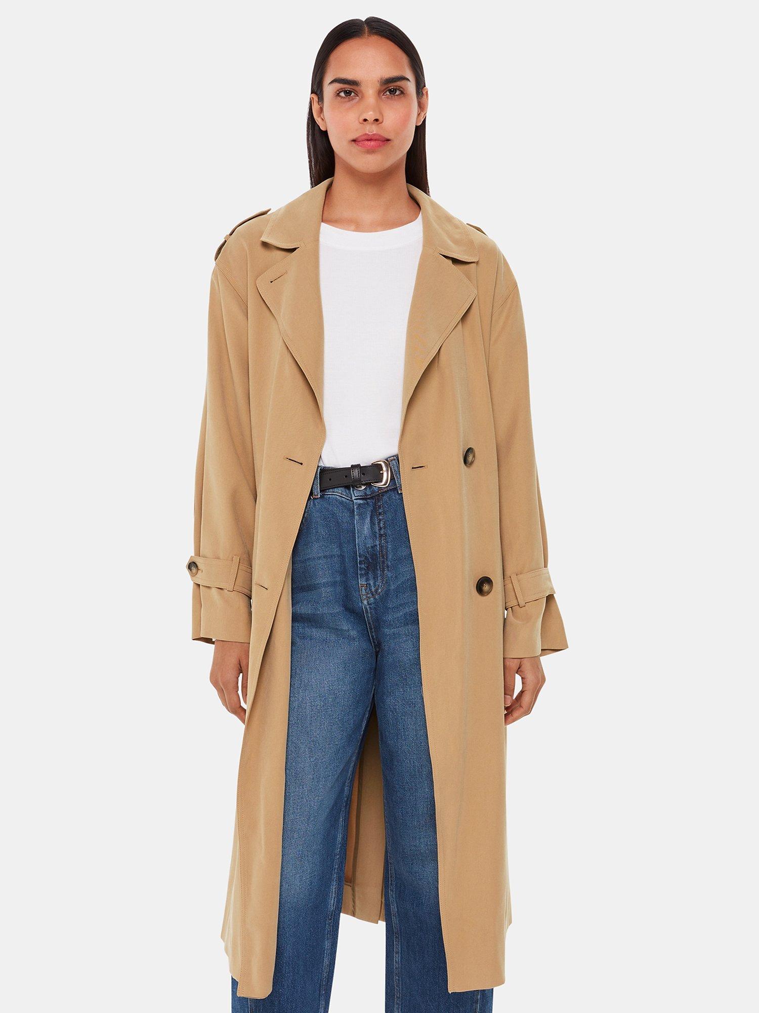 Whistles Riley Trench Coat, Neutral, 6