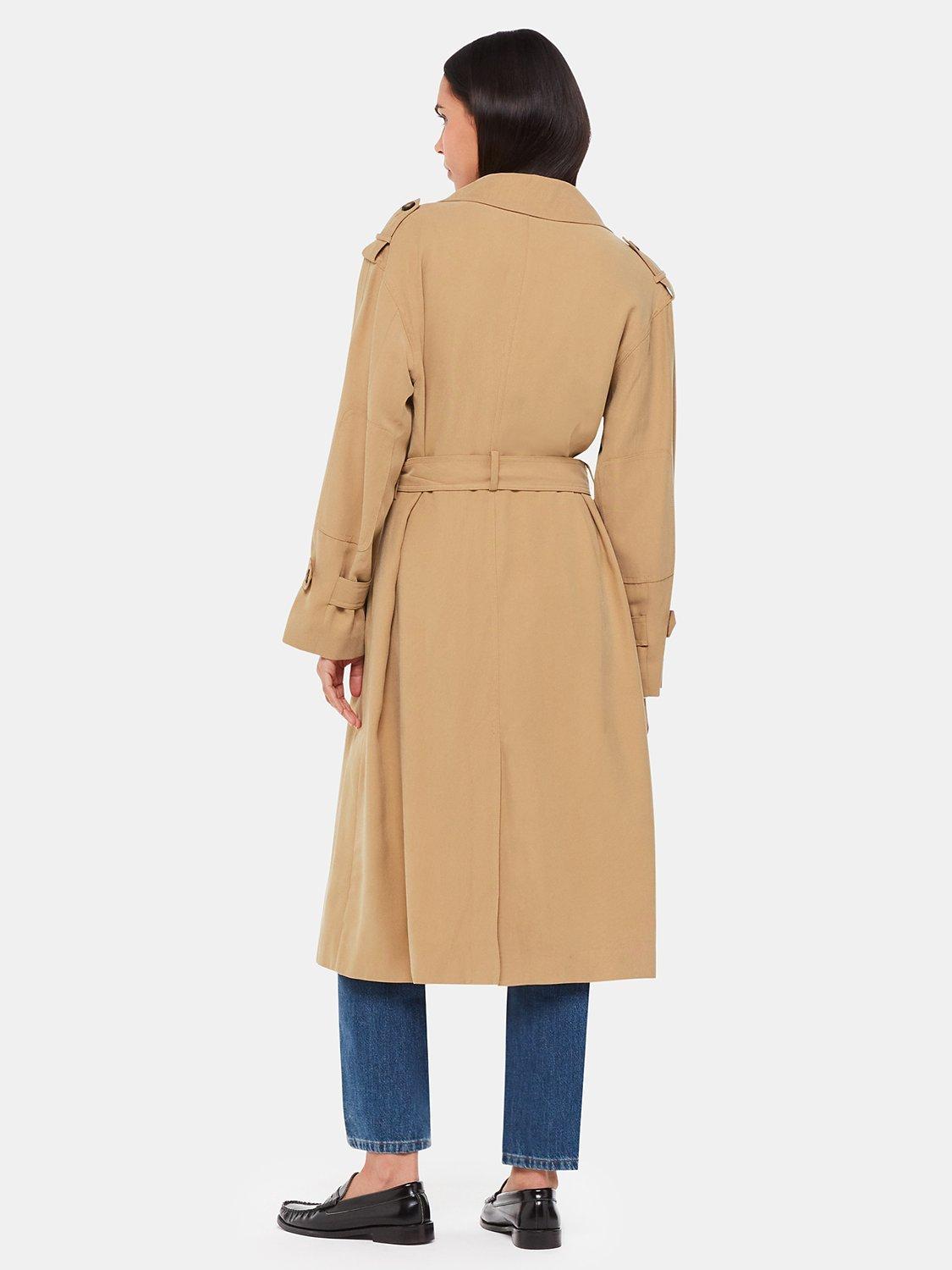 Whistles Riley Trench Coat, Neutral, 6