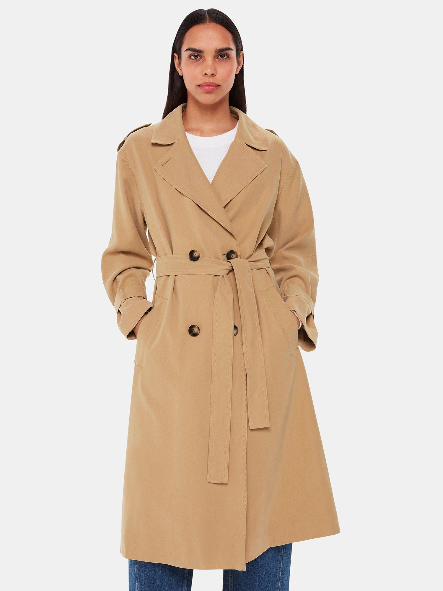 Whistles Riley Trench Coat, Neutral, 6