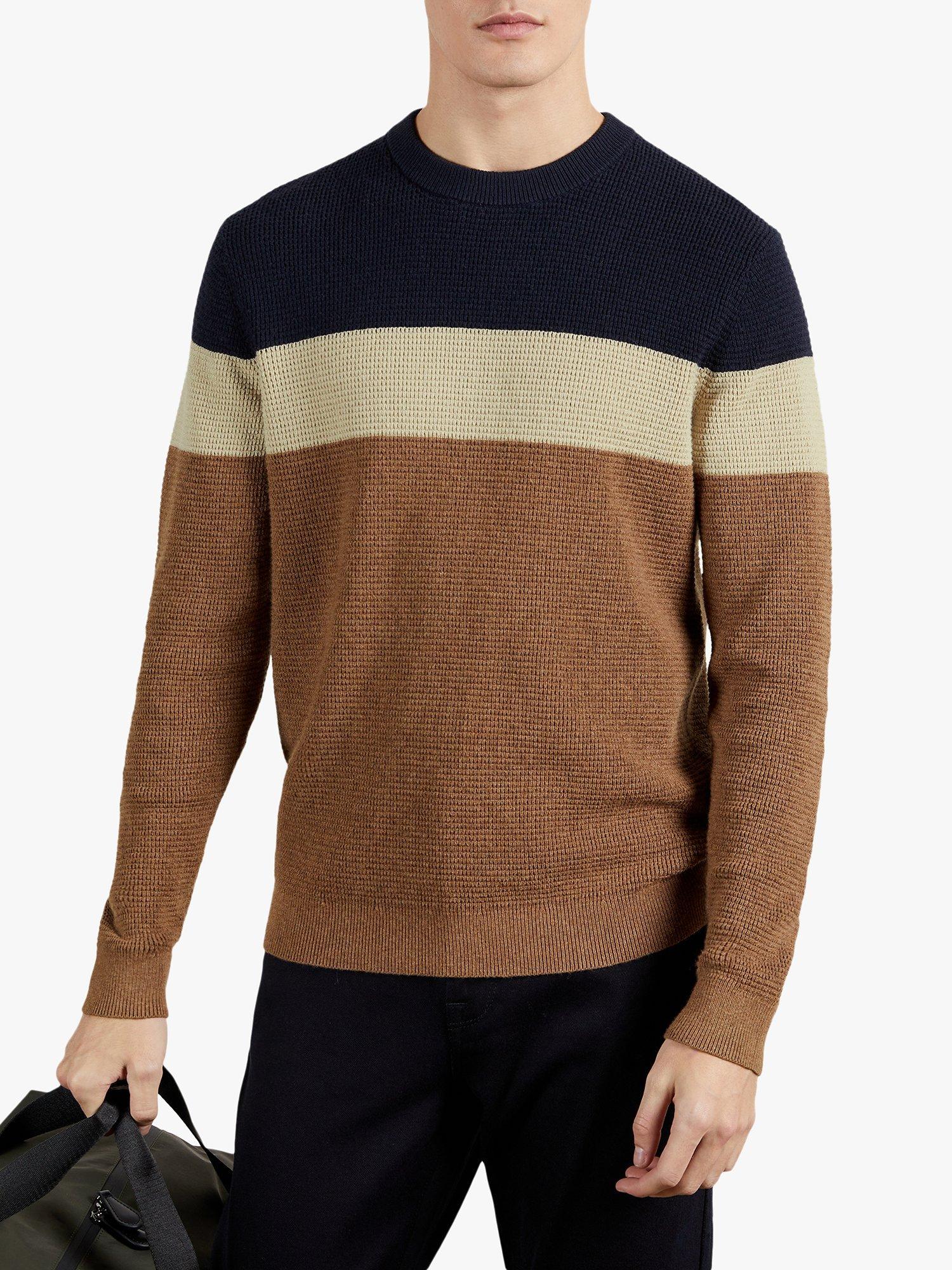 Ted Baker Lastmi Colour Block Jumper, Navy/Multi