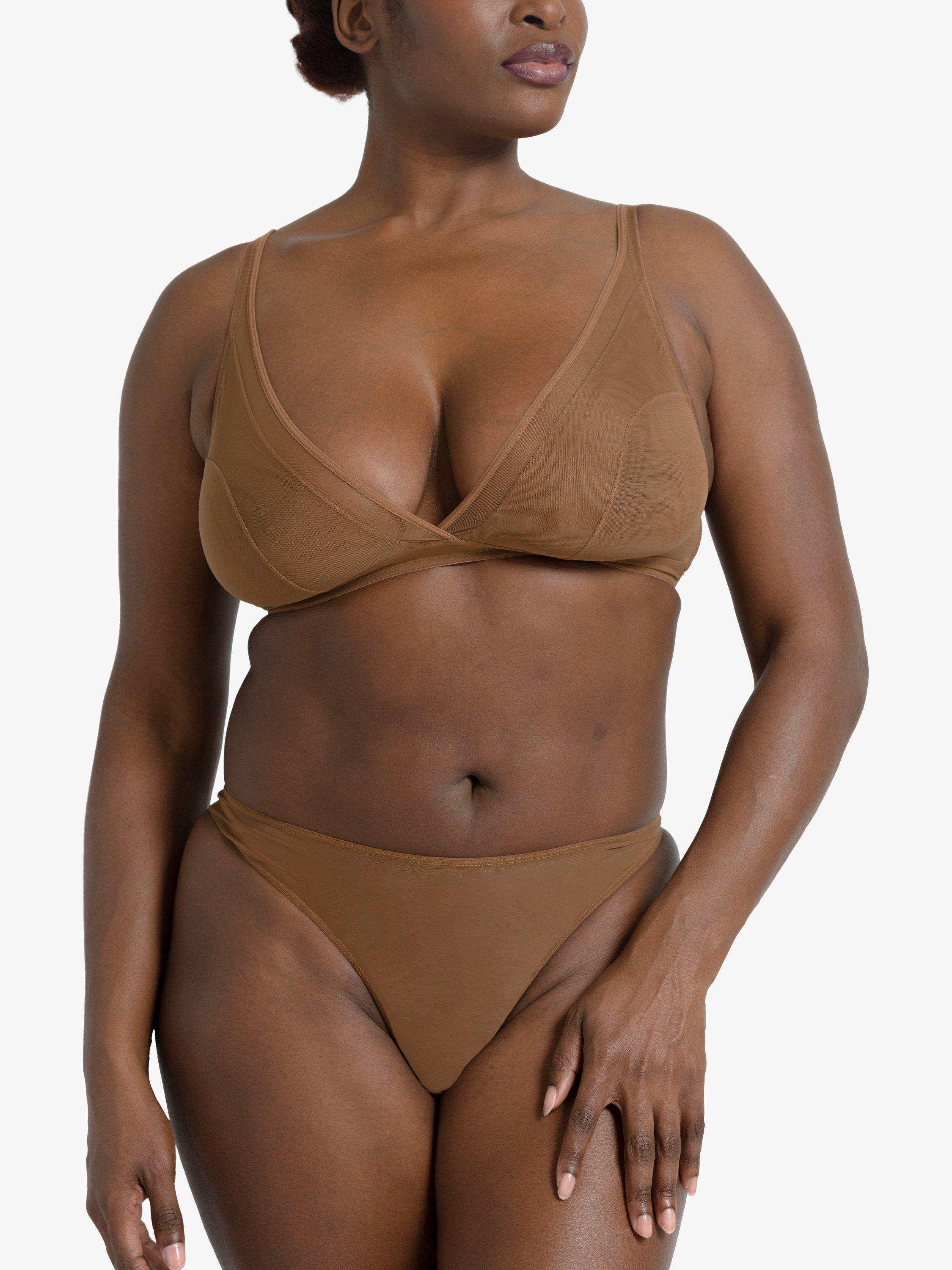 Nubian Skin Mesh Wireless Bra, Cinnamon 