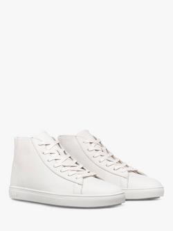 CLAE Bradley Mid-Top Leather Trainers, White