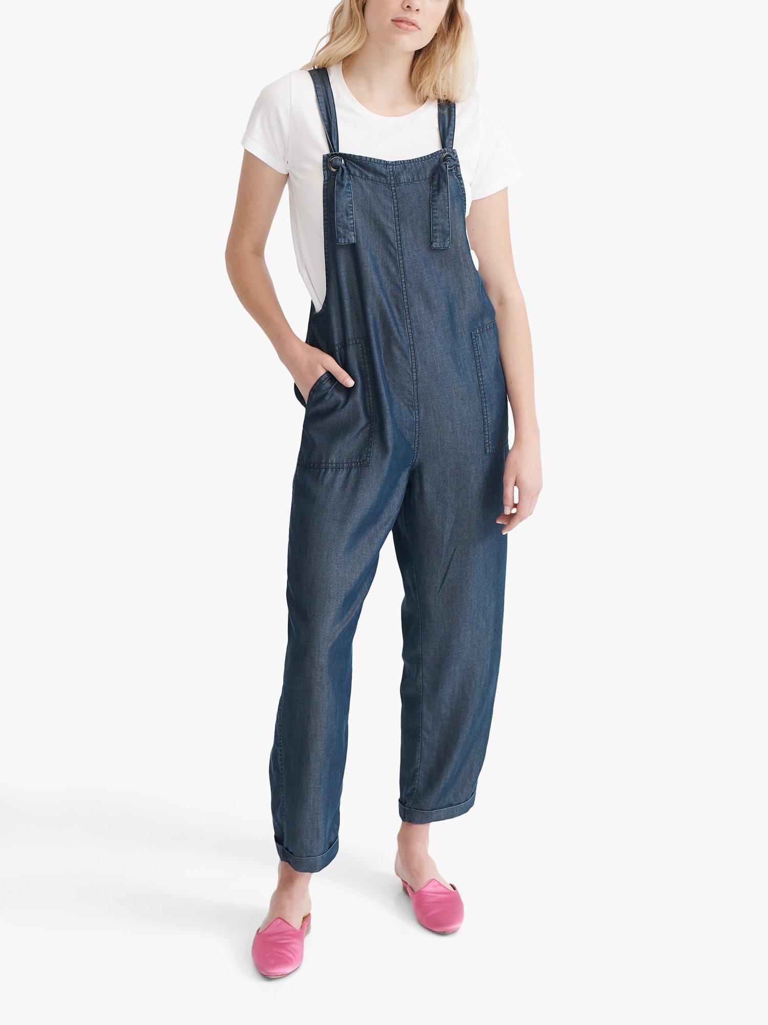 NRBY Camille Denim Dungarees, Dark Blue