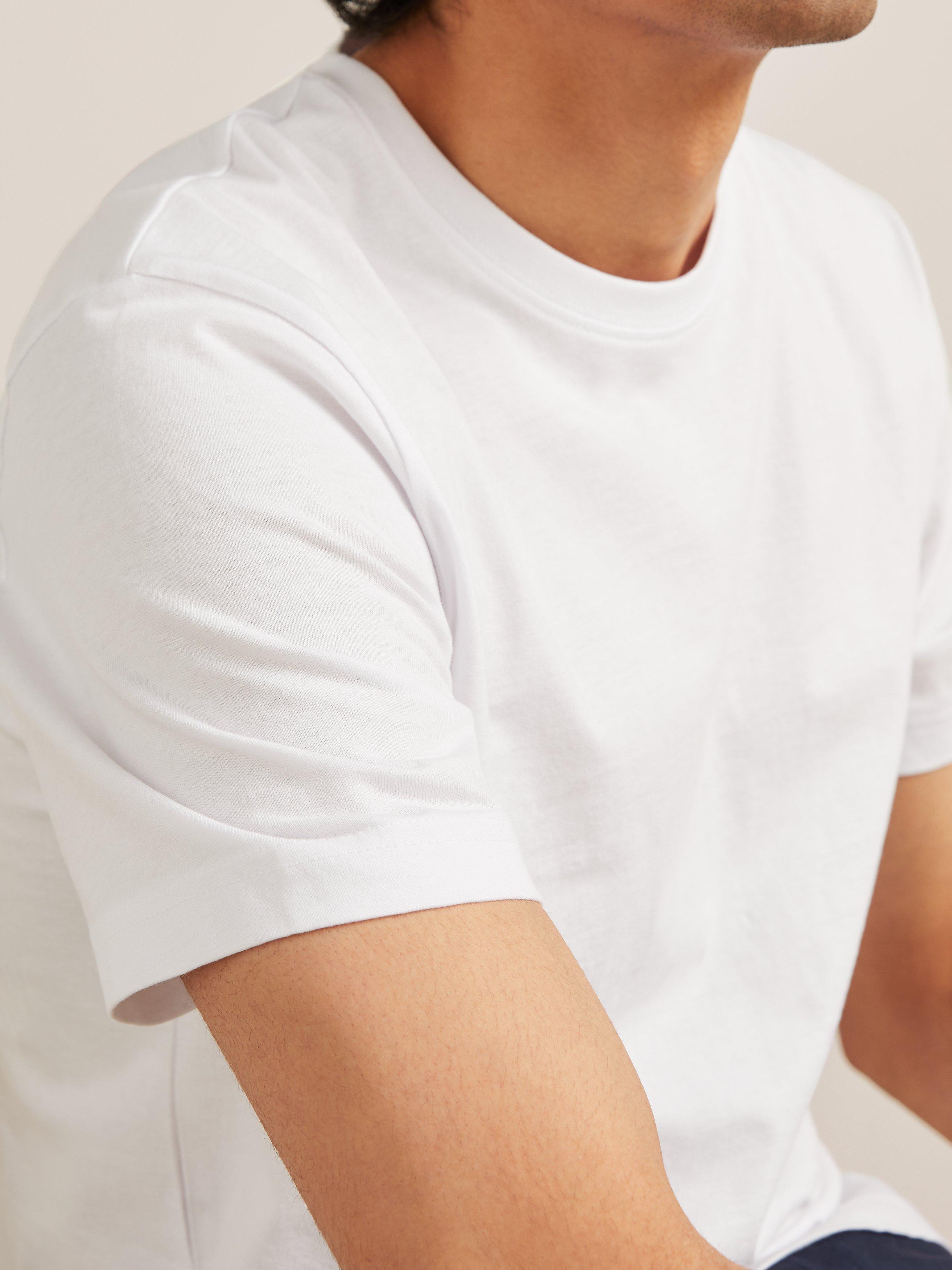 Product image 6 of 8, which shows John Lewis Cotton T-Shirt, Pack of 3, White, S