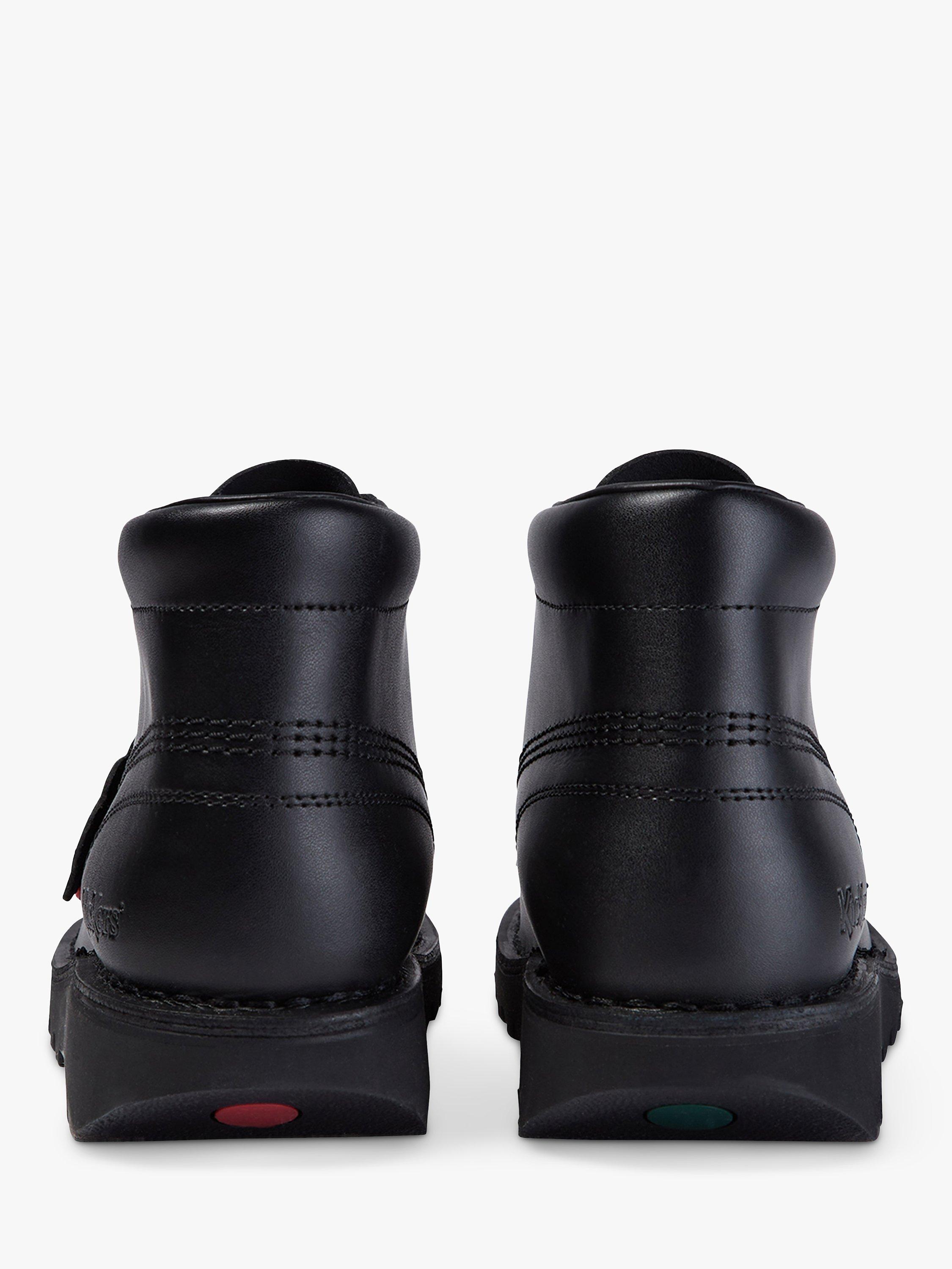 Product image 5 of 7, which shows Kickers Kids' Kick Hi Zip Leather Boots, Black, EU30