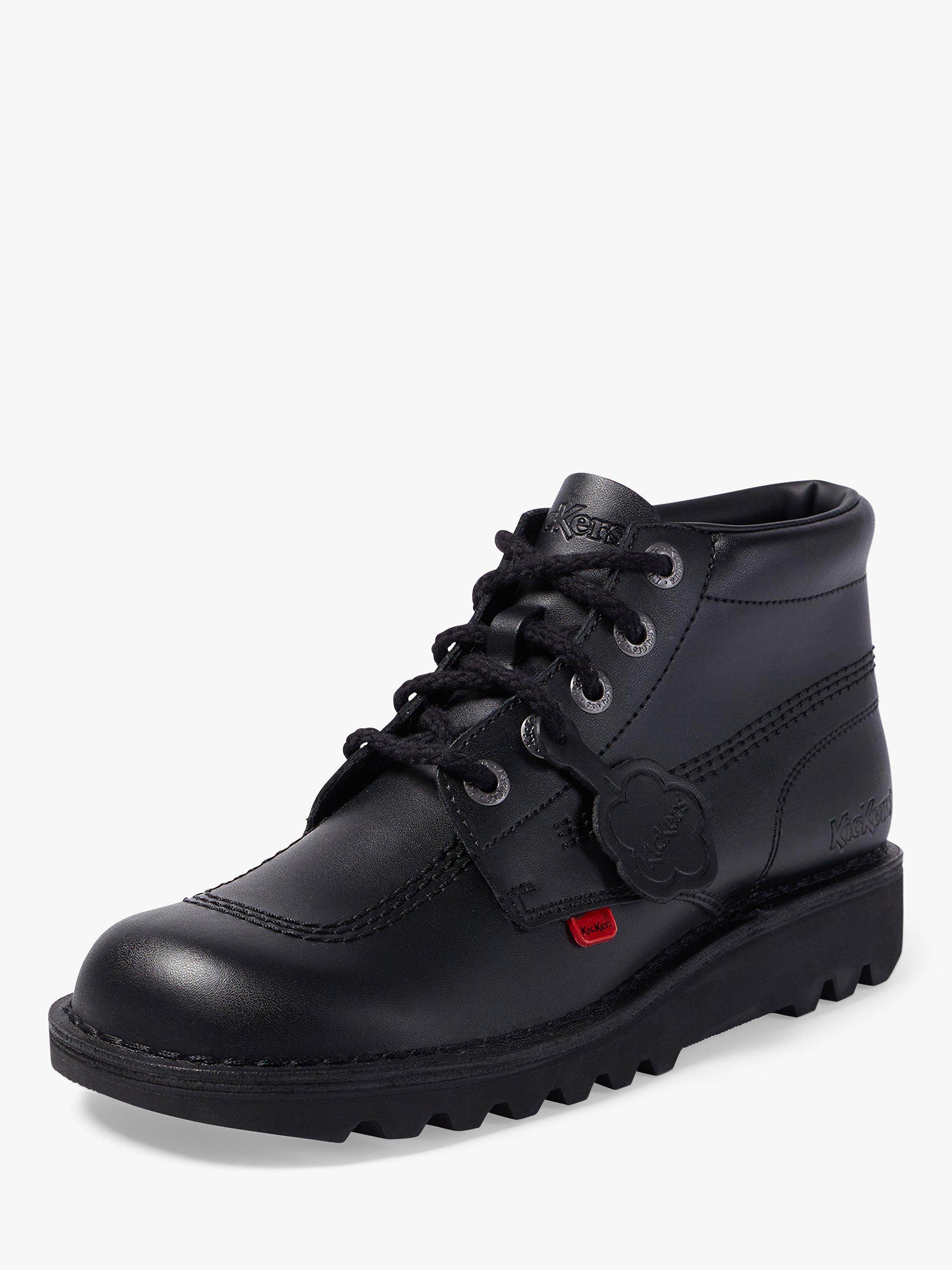 Product image 6 of 7, which shows Kickers Kids' Kick Hi Zip Leather Boots, Black, EU30
