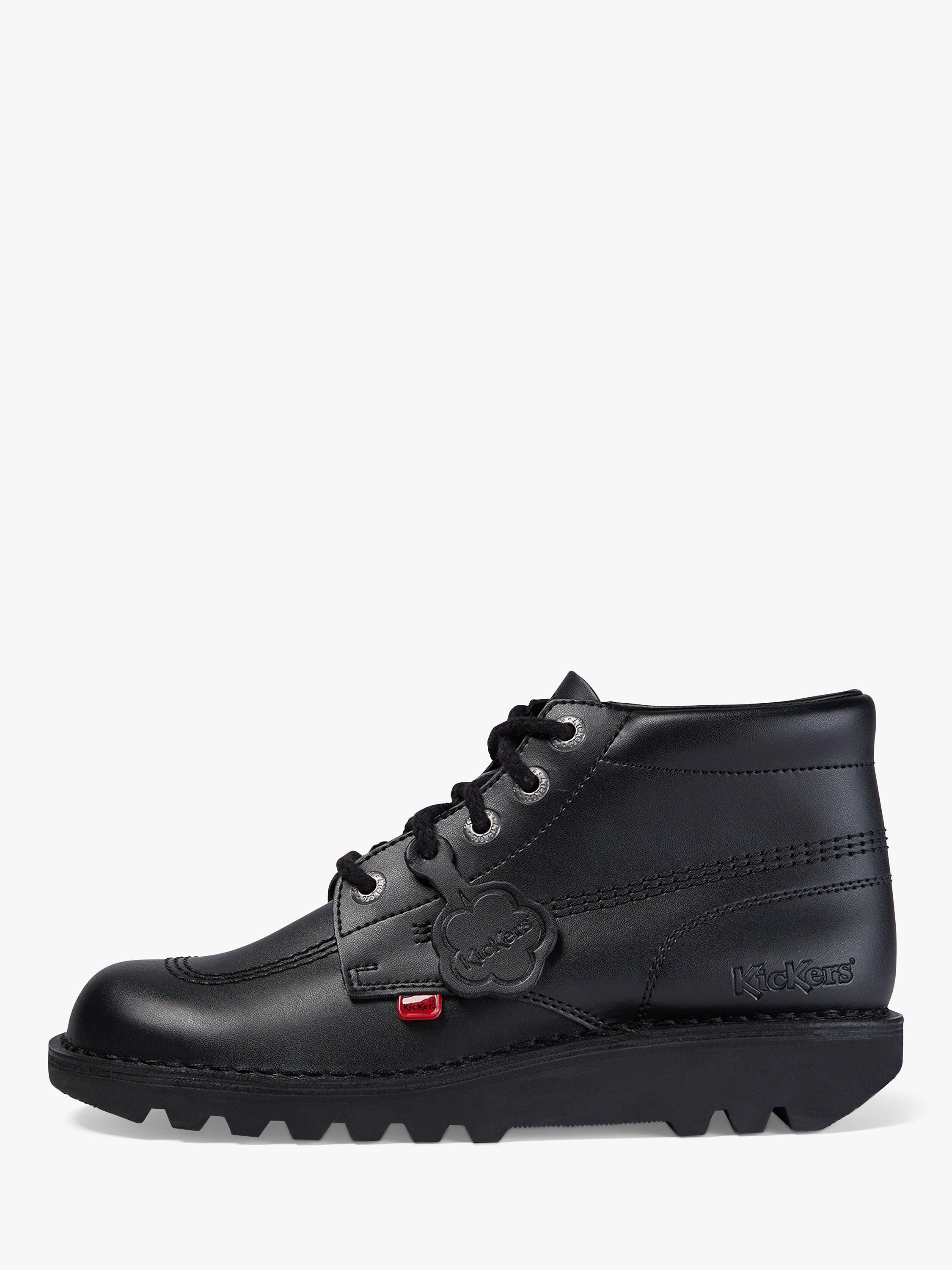 Product image 7 of 7, which shows Kickers Kids' Kick Hi Zip Leather Boots, Black, EU30