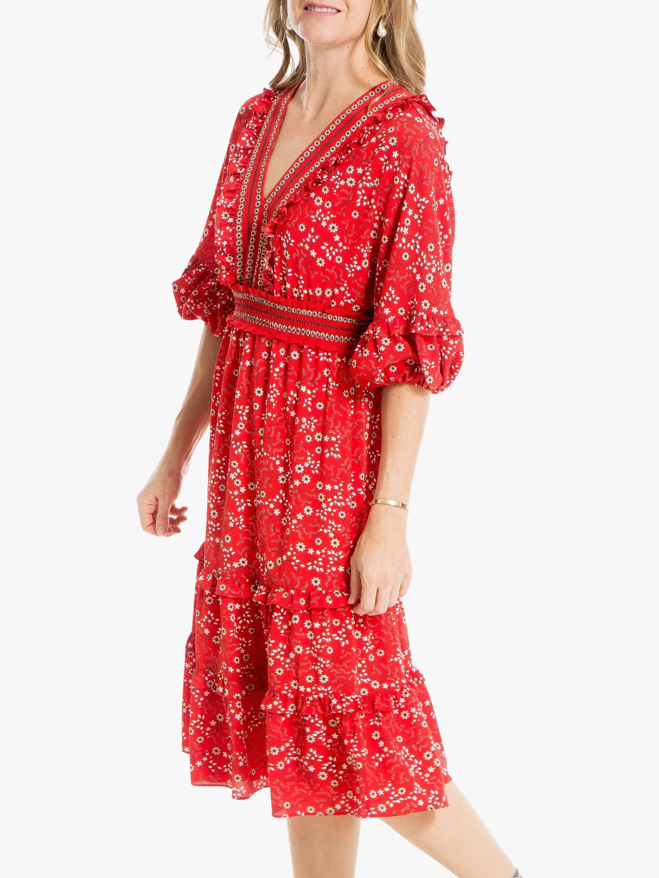 Max studio floral wrap dress deals