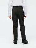 John Lewis Boys' Adjustable Waist Slim Fit School Trousers, Black