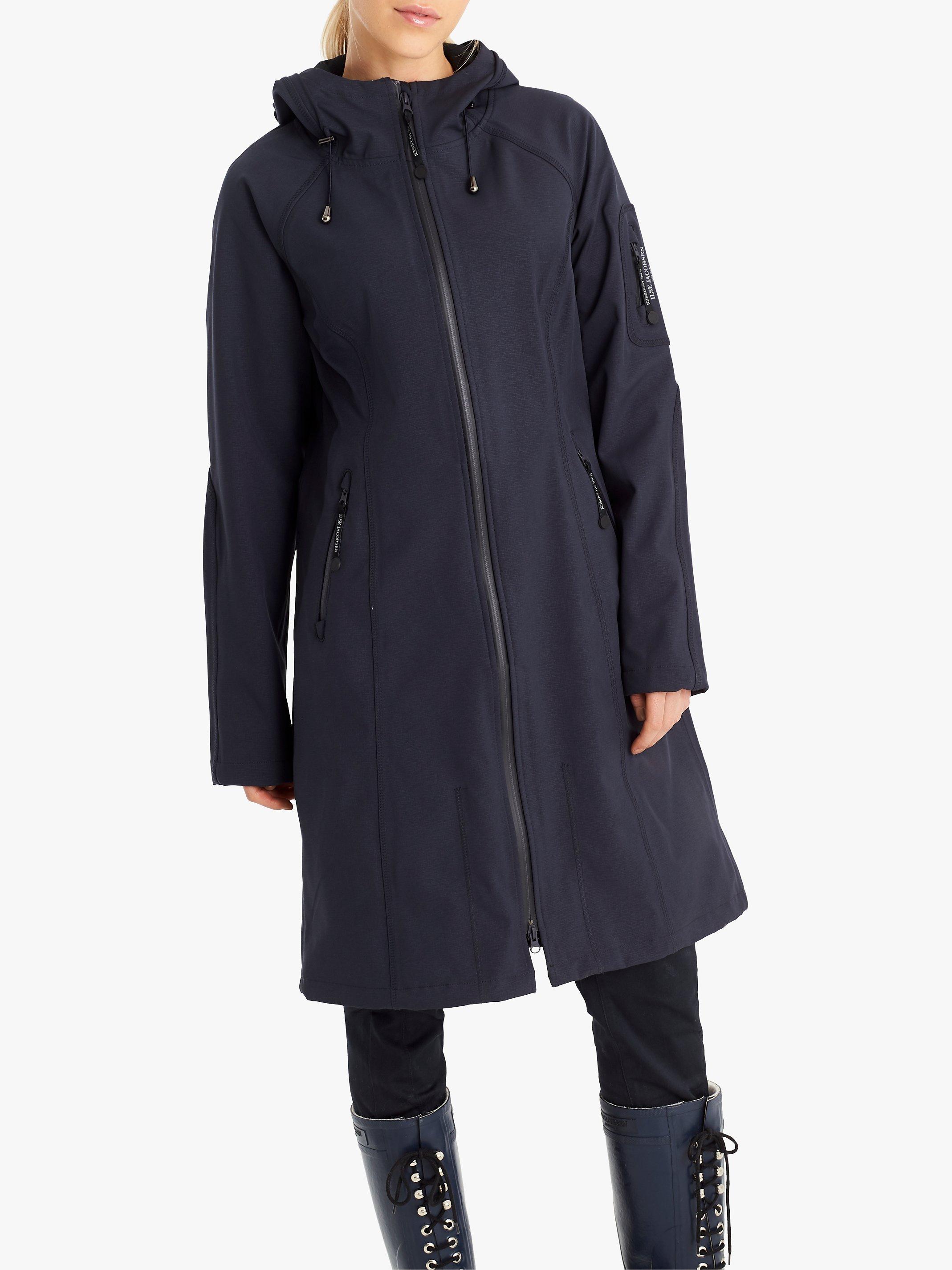 Product image 1 of 5, which shows Ilse Jacobsen Hornbæk Long Utility Raincoat, Navy, 18