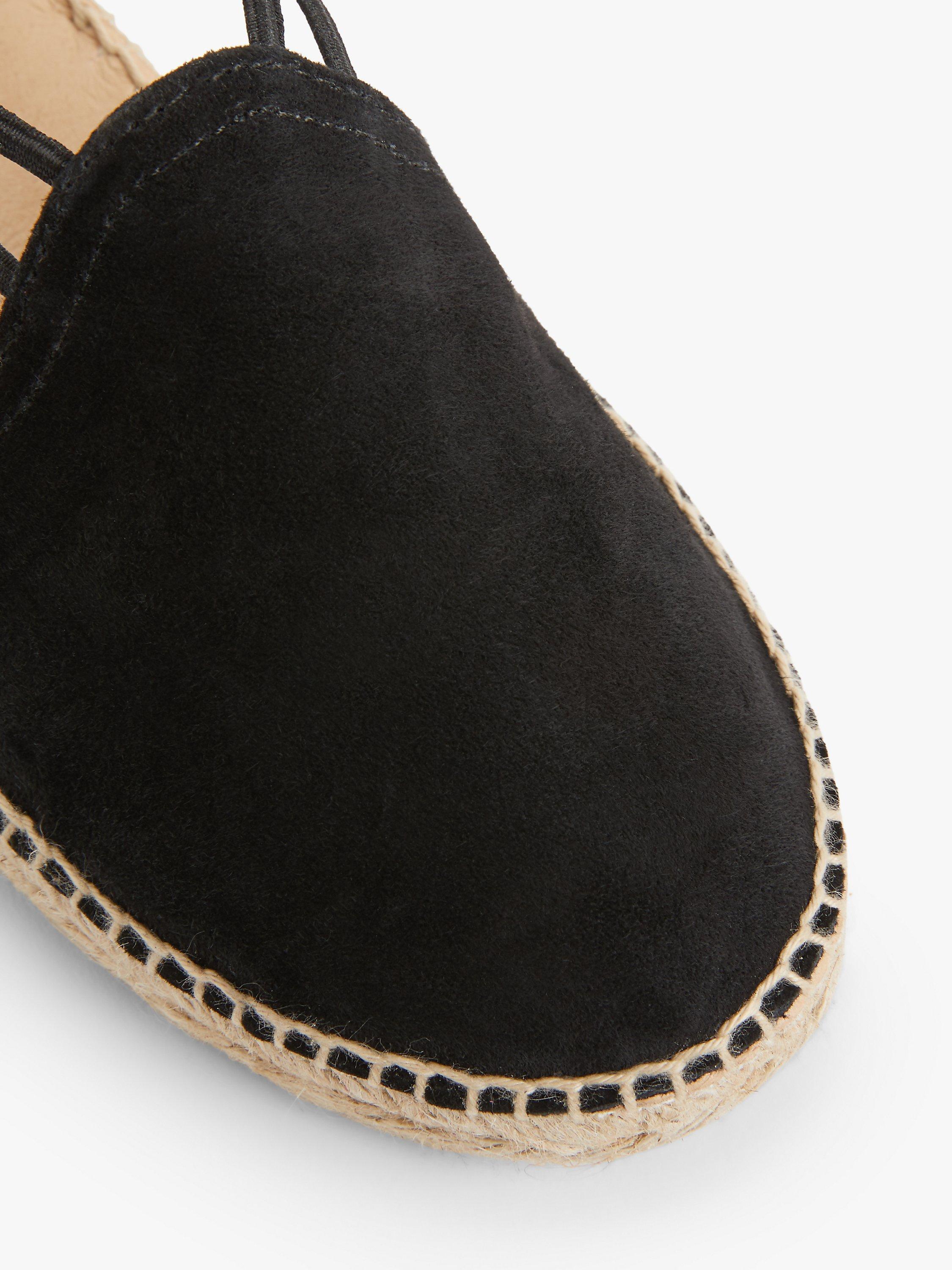 Product image 3 of 4, which shows John Lewis Nuria Suede Espadrille Sandals, Black, 3