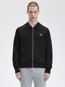 Fred Perry Zip Through Sweatshirt, Black, Black