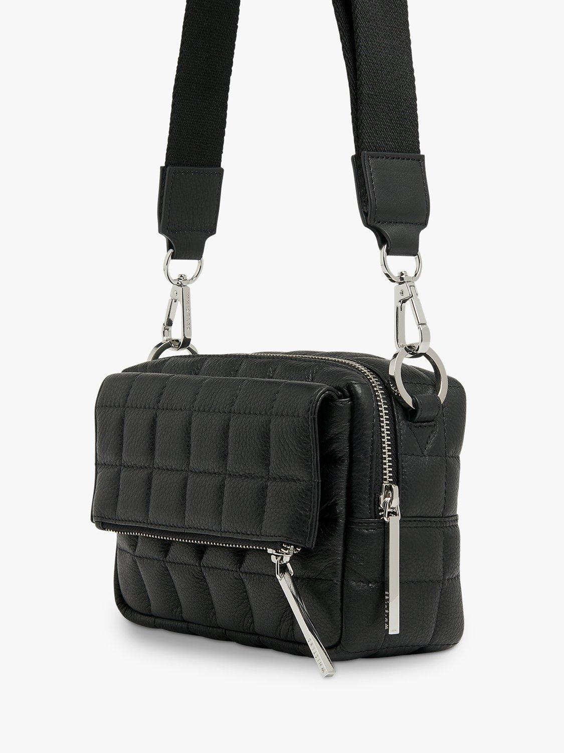 Whistles Quilted Bibi Crossbody Bag, Black