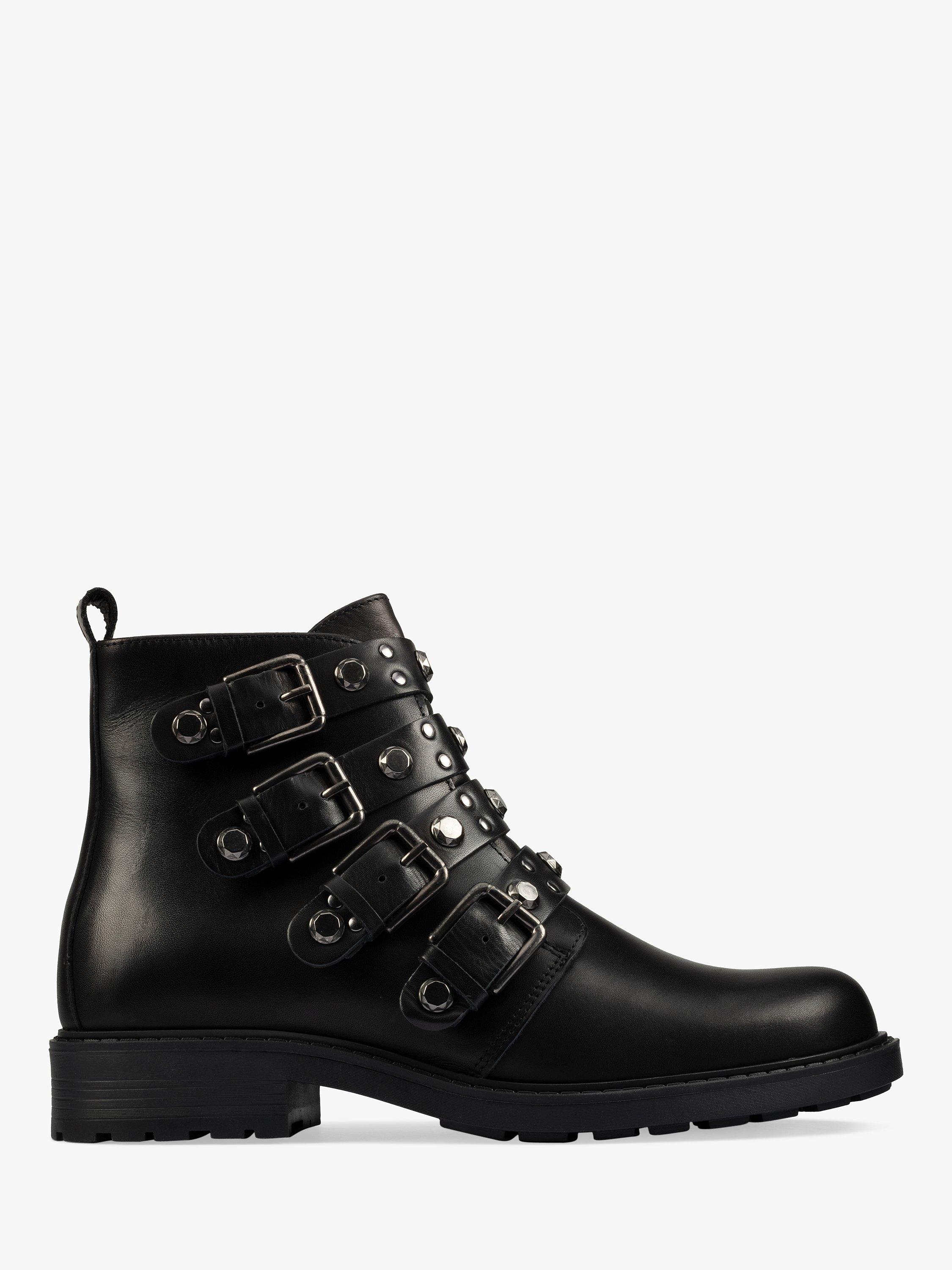 Black leather clarks boots best sale