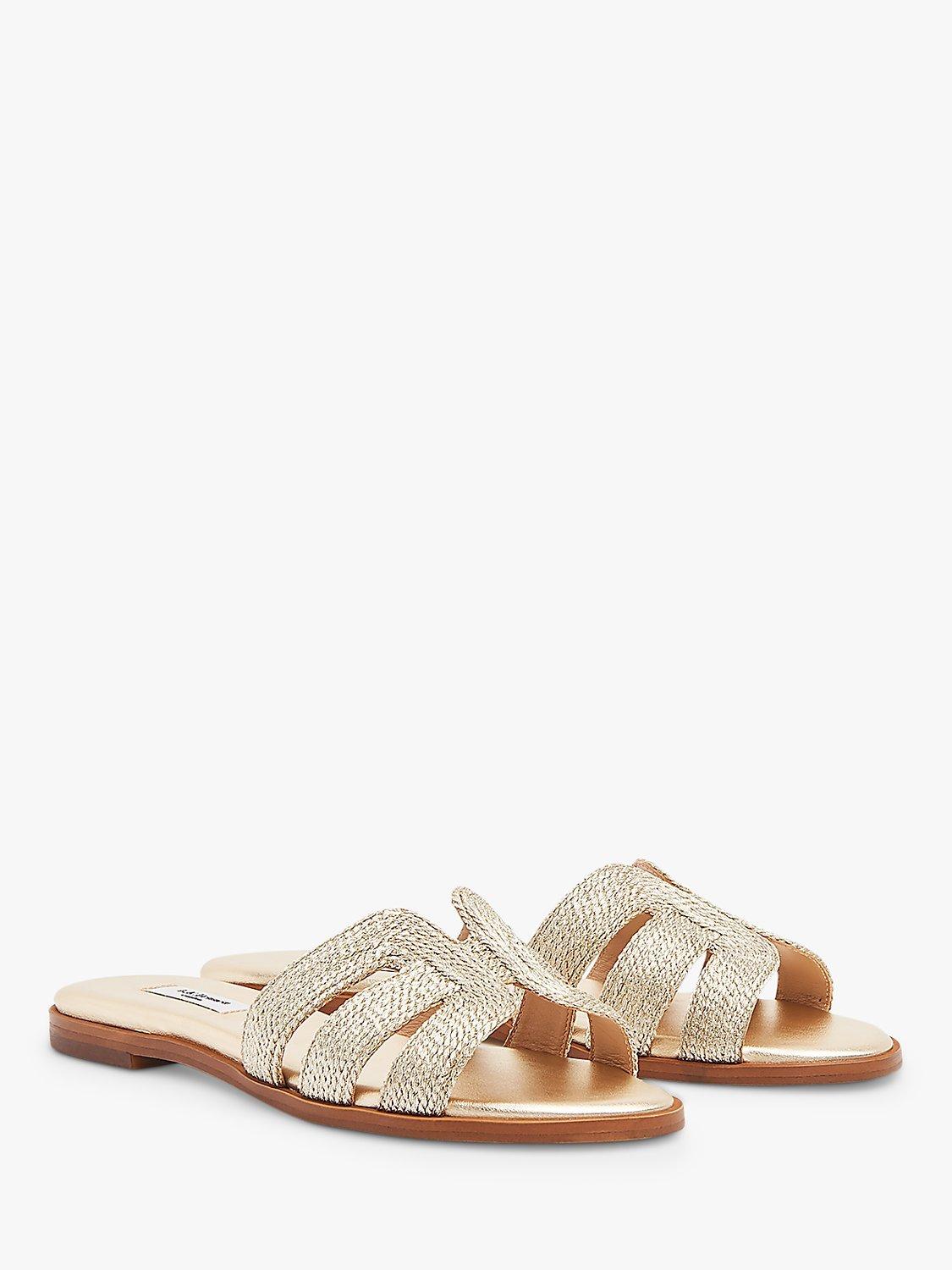 Product image 2 of 4, which shows L.K.Bennett Riley Rope Slip On Sandals, Gold, 3