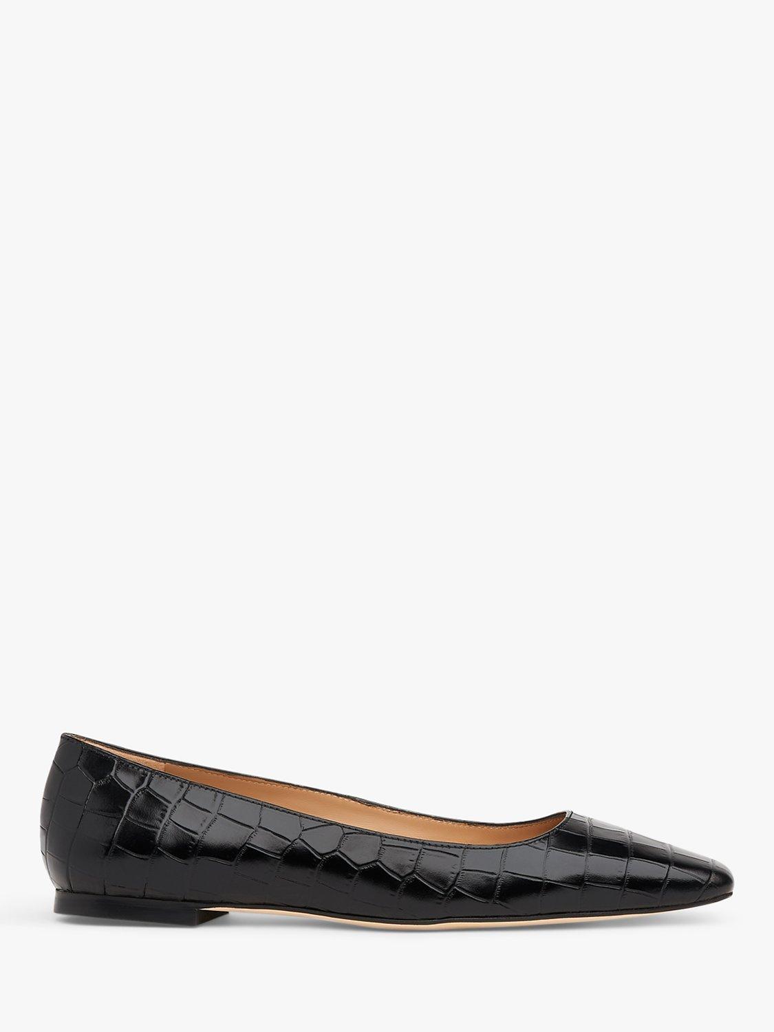 L.K.Bennett Phyllis Croc Effect Leather Flats