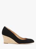 L.K.Bennett Eevi Leather Wedge Heel Court Shoes, Bla-black