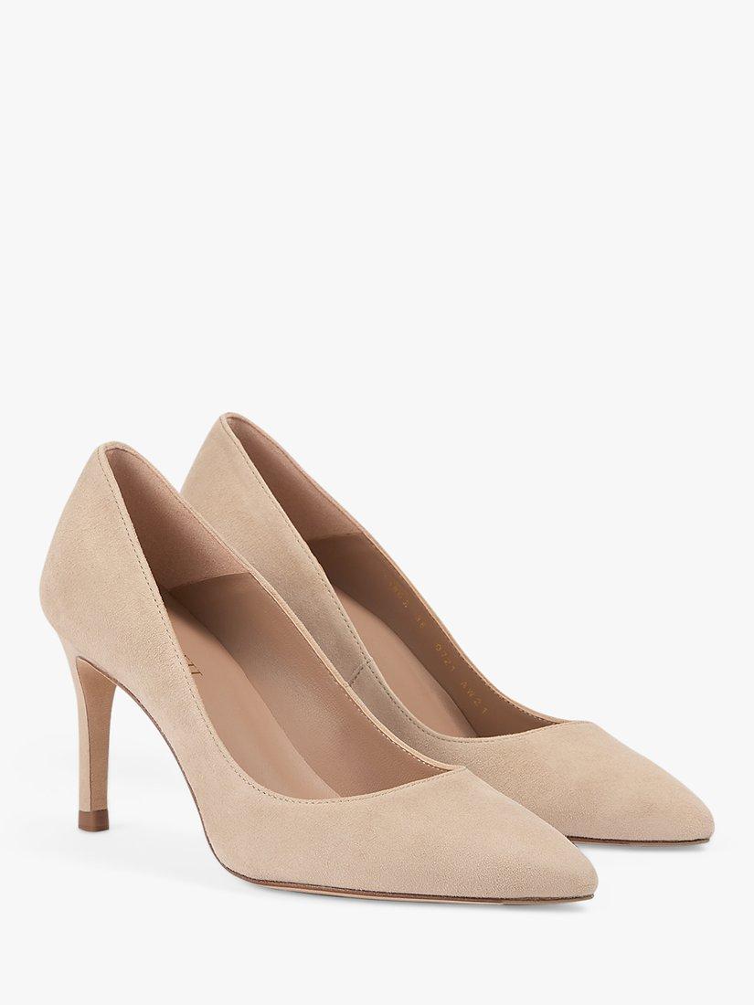 Product image 2 of 4, which shows L.K.Bennett Floret Pointed Toe Suede Court Shoes, Trench, 2