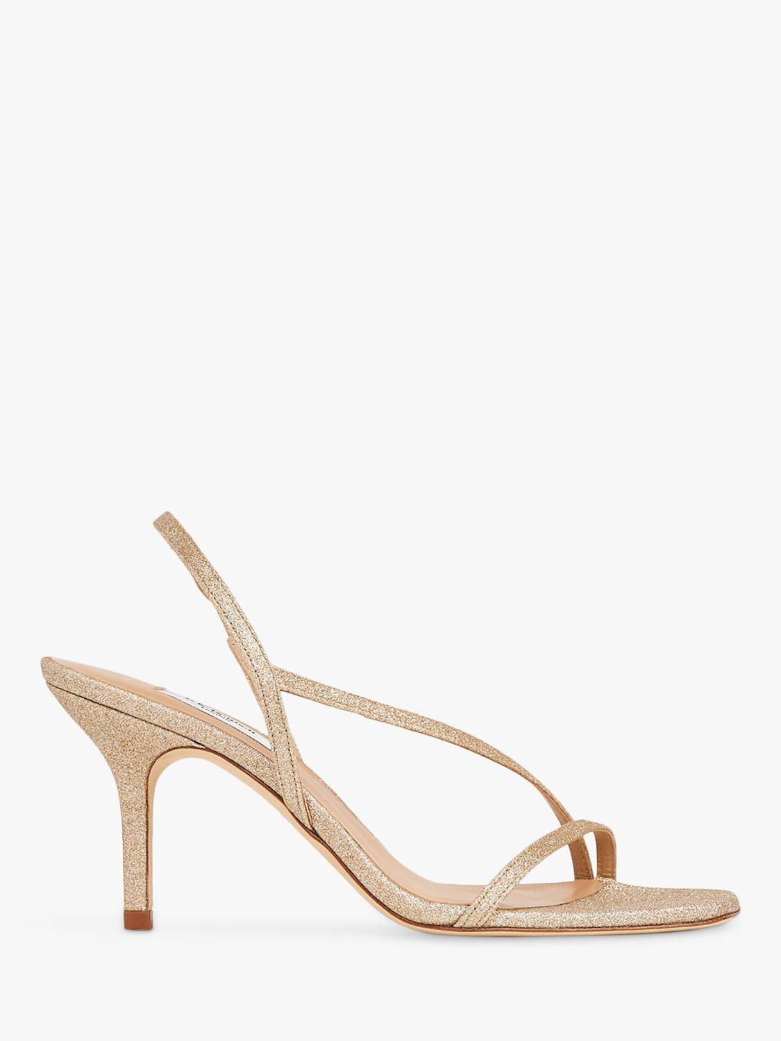 L.K.Bennett Neave Glitter Strappy Sandals, Gold
