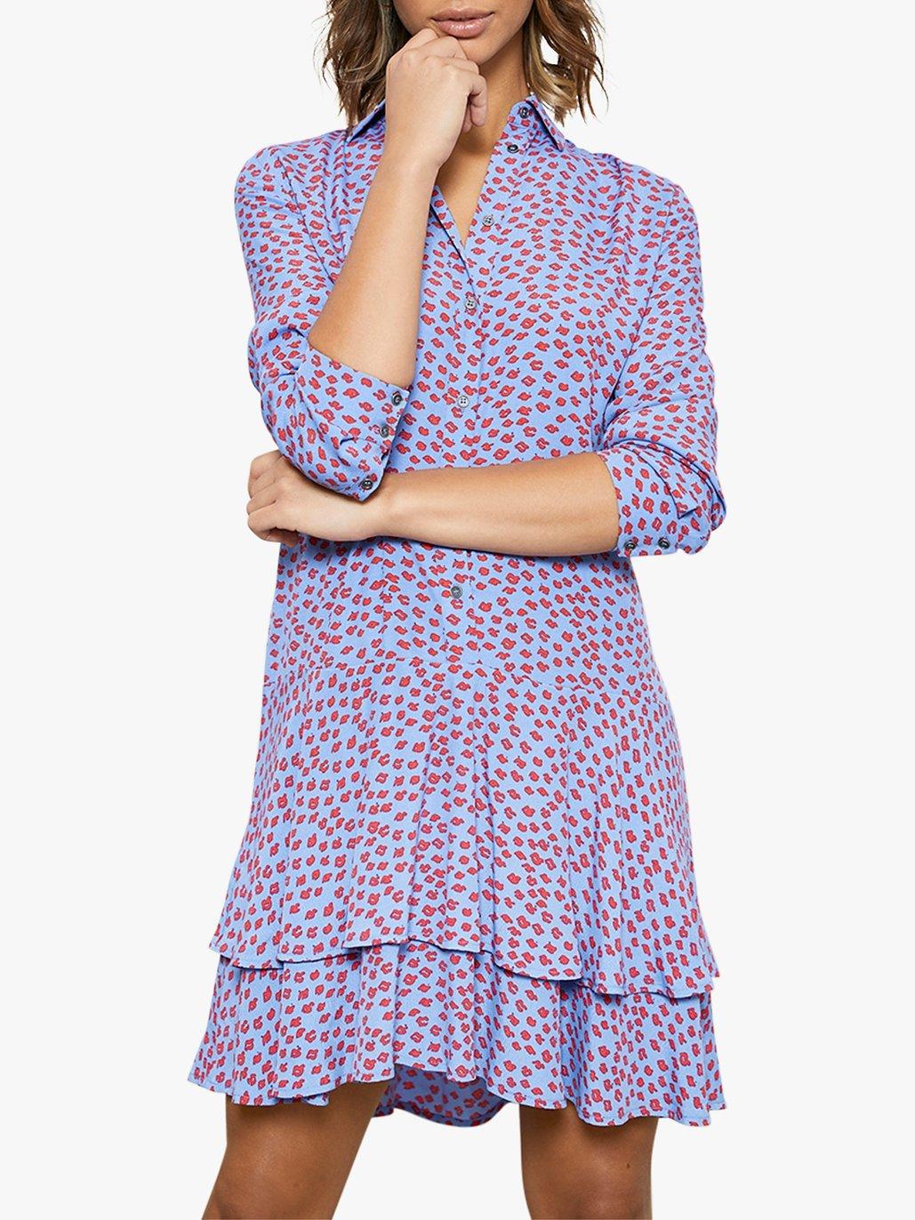 Mint Velvet Poppy Mini Dress, Purple/Multi