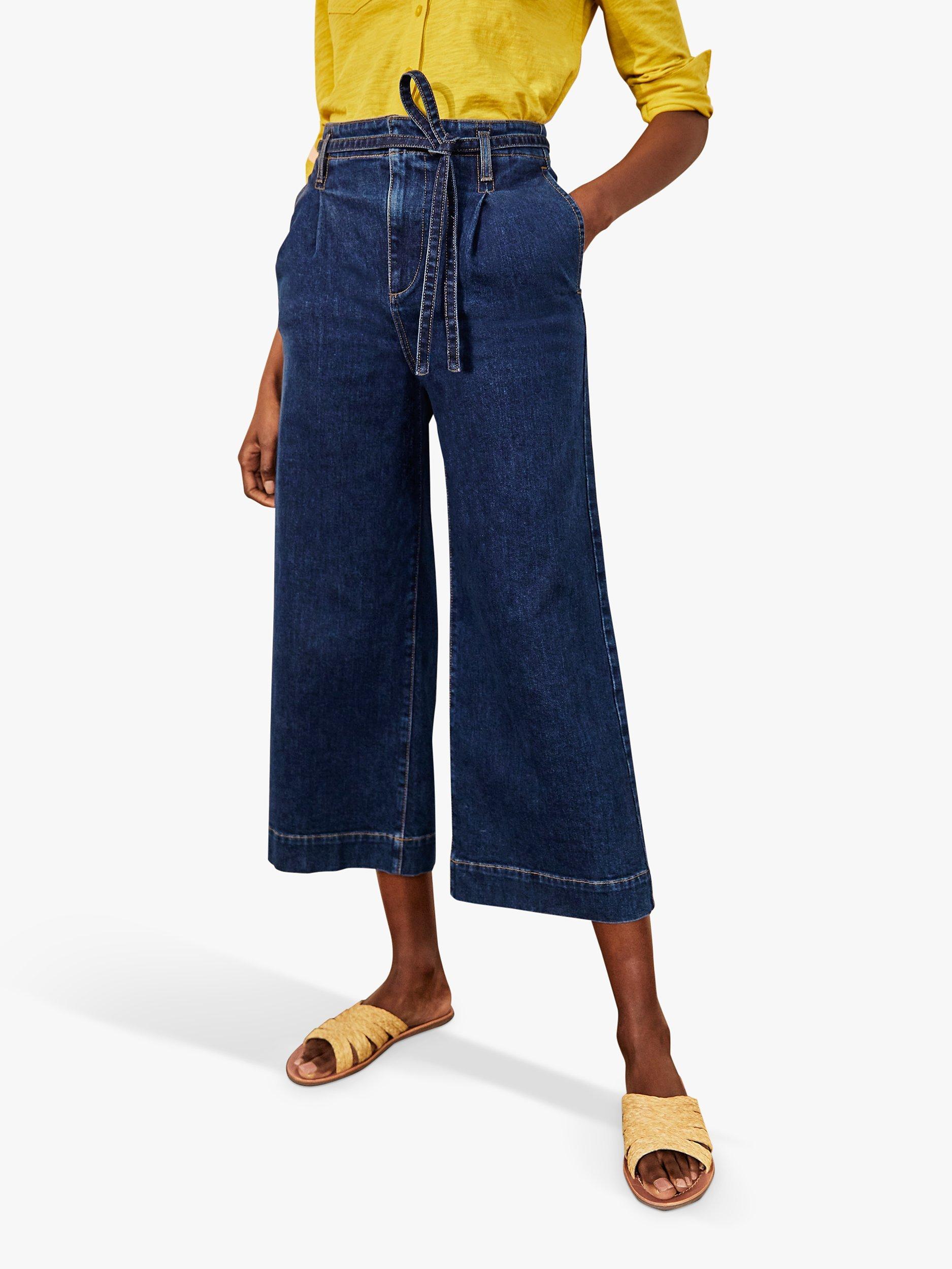 Boden Denim Wide Leg Culottes, Mid Vintage
