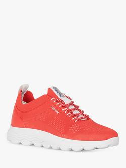 Geox Women's Spherica Lace Up Trainers - view 2, Red