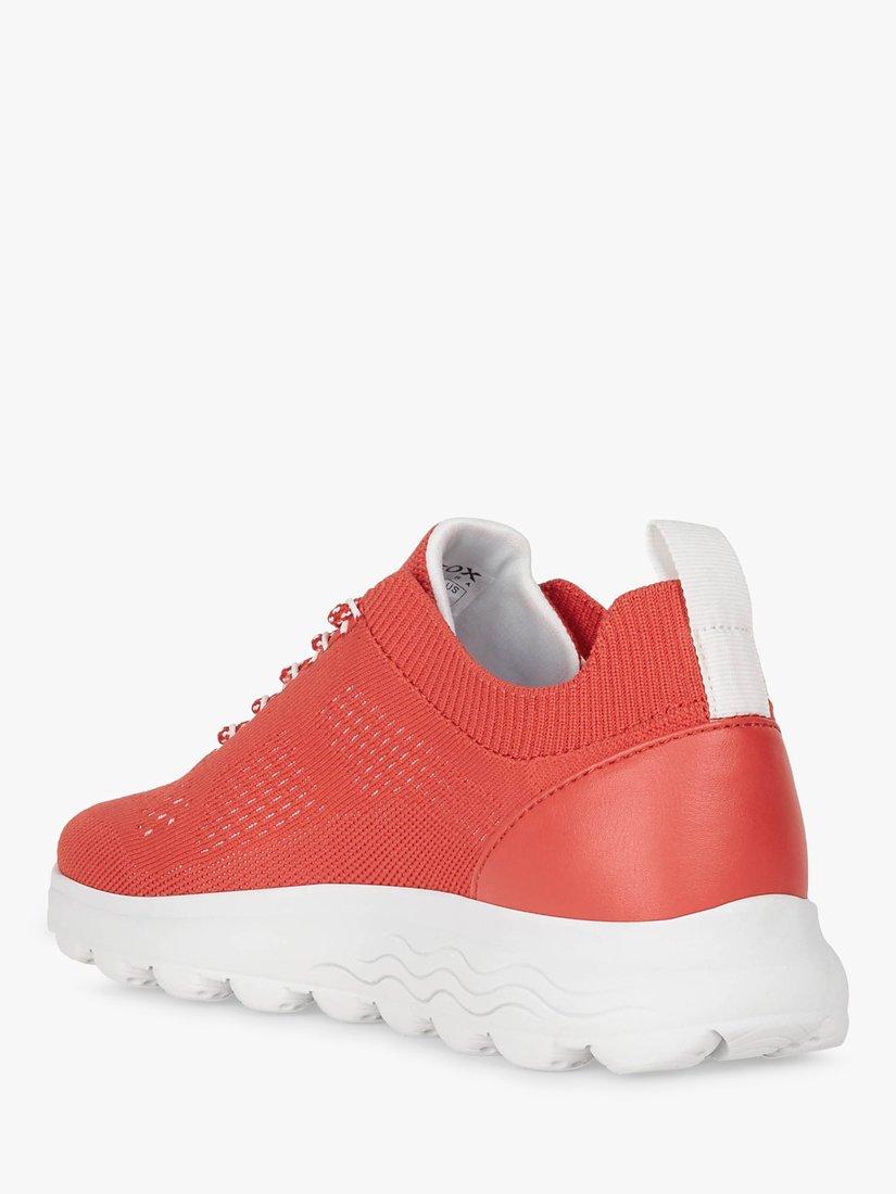 Product image 4 of 7, which shows Geox Women's Spherica Lace Up Trainers, Red, 4