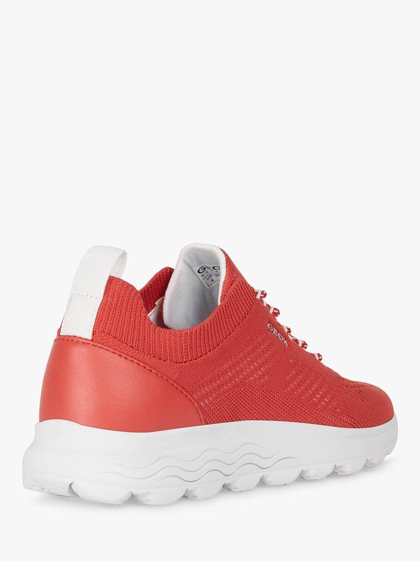 Product image 5 of 7, which shows Geox Women's Spherica Lace Up Trainers, Red, 4