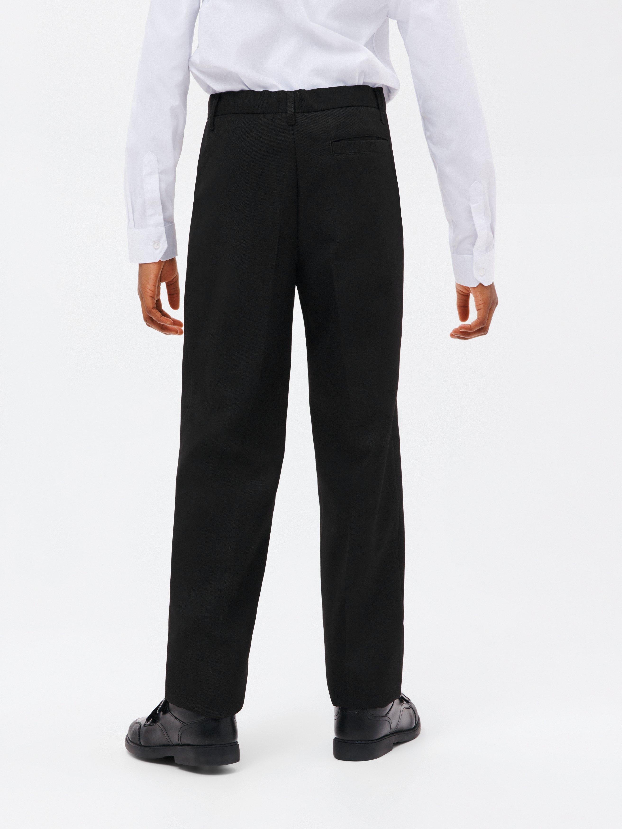 John Lewis Kids' Regular Fit Long Length School Trousers, Black