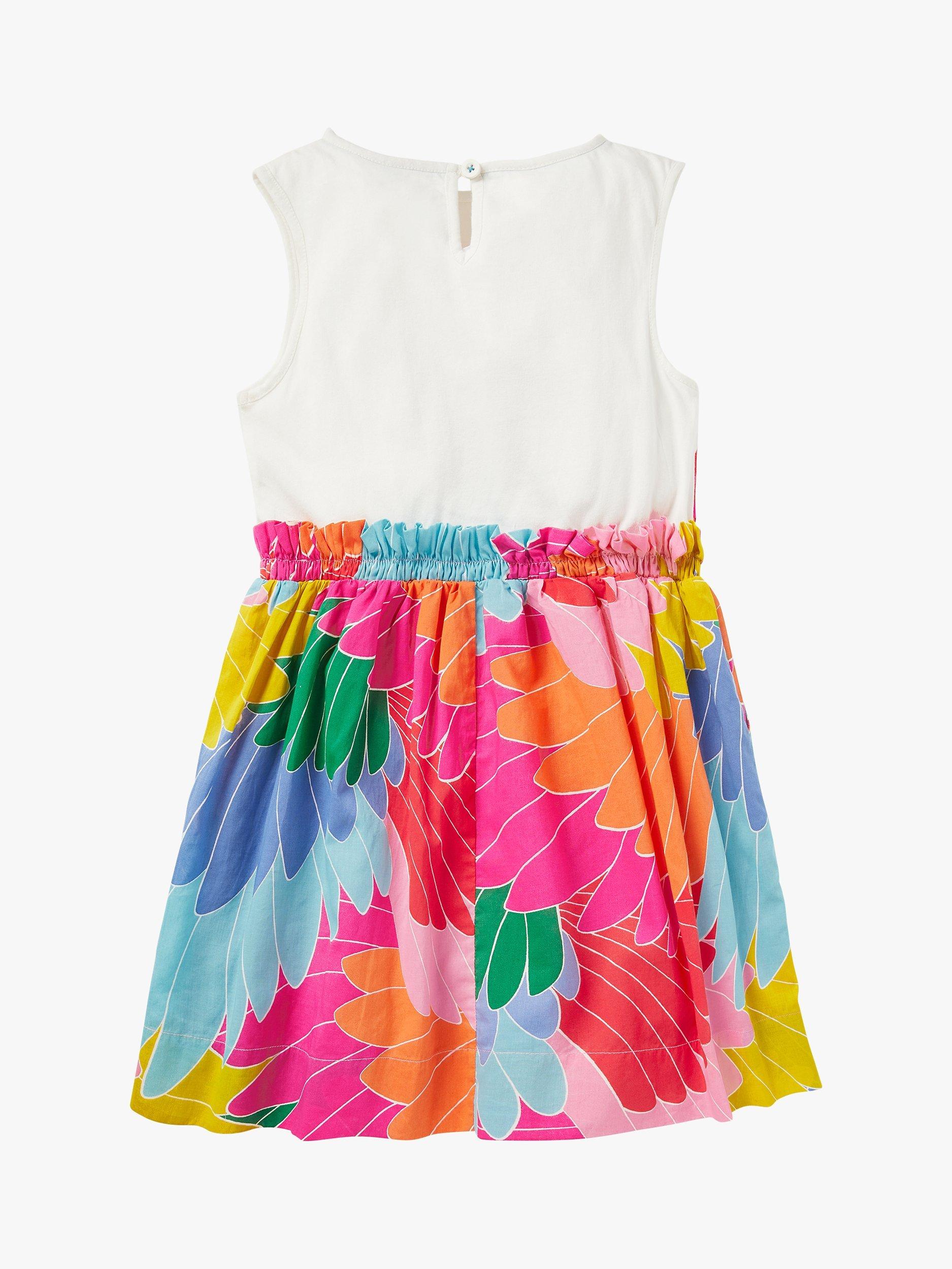 Mini Boden Girls' Fab Parrot Safari Appliqu Dress, Multi