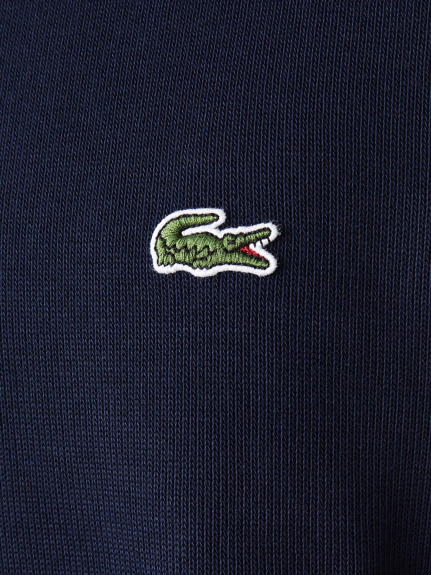 Product image 2 of 4, which shows Lacoste Cotton Stand Up Zip Neck Sweatshirt, Navy, S