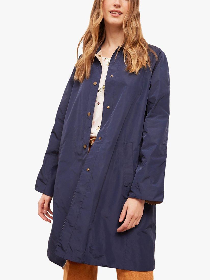 Gerard Darel Owen Reversible Trench Coat, Blue/Beige