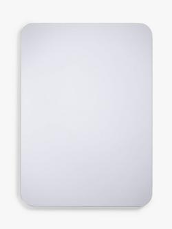 John Lewis Curve Bathroom Mirror, Silver