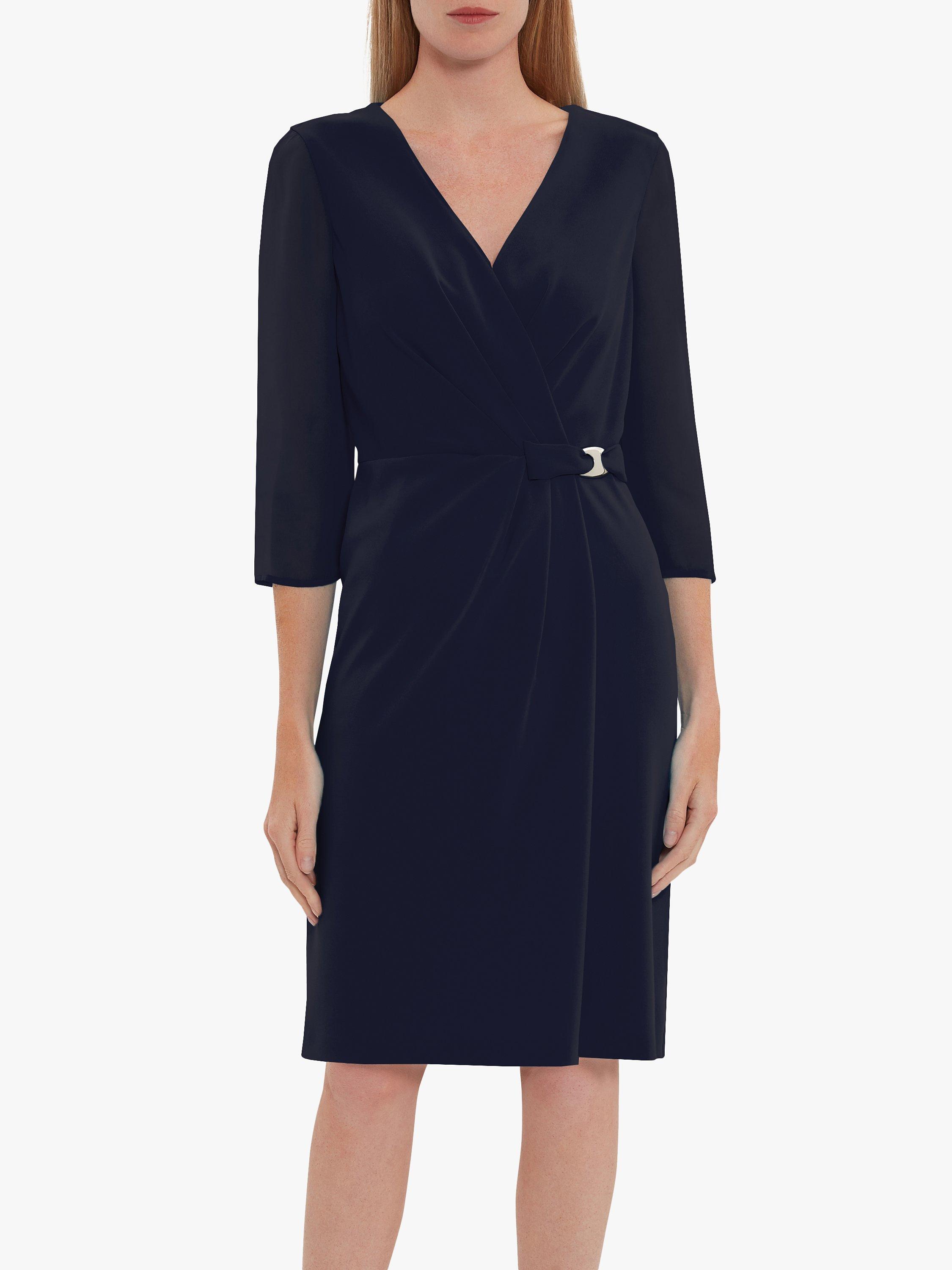 Gina Bacconi Marieke Wrap Dress, Spring Navy