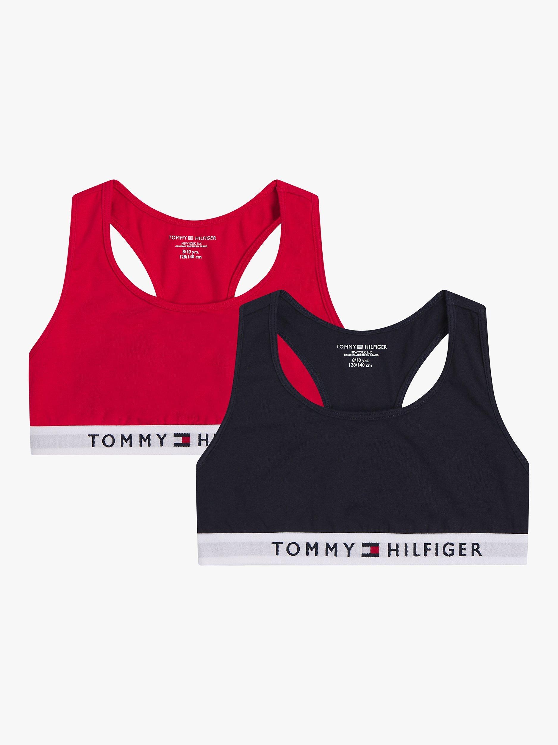 Tommy Hilfiger Children's Tommy Original Bralette's, Pack of 2, Primary Red/Desert Sky