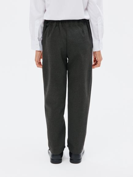 John Lewis Girls' Adjustable Waist Button School Trousers - view 2, Grey
