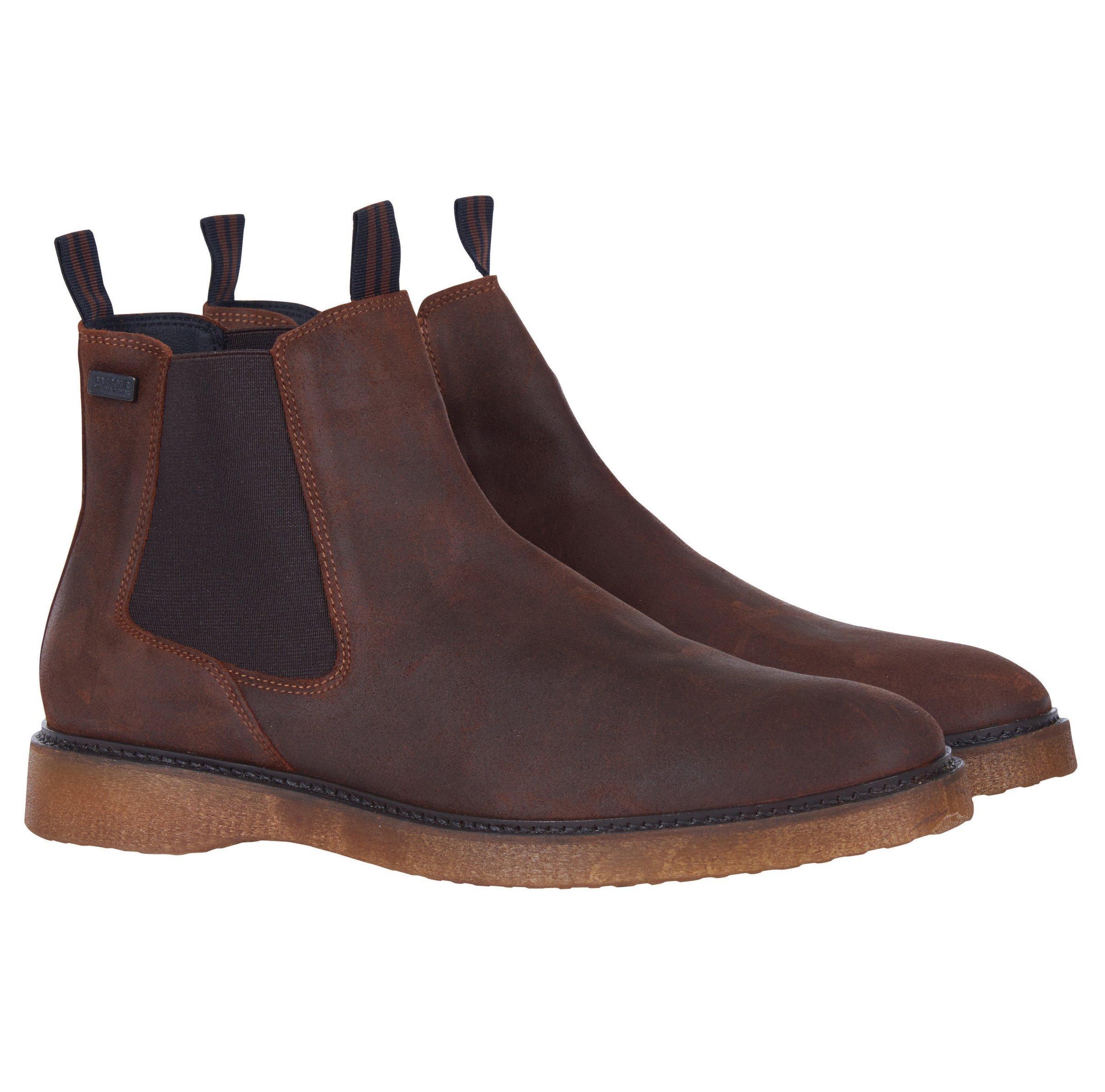 Barbour International Crank Chelsea Boots Cognac