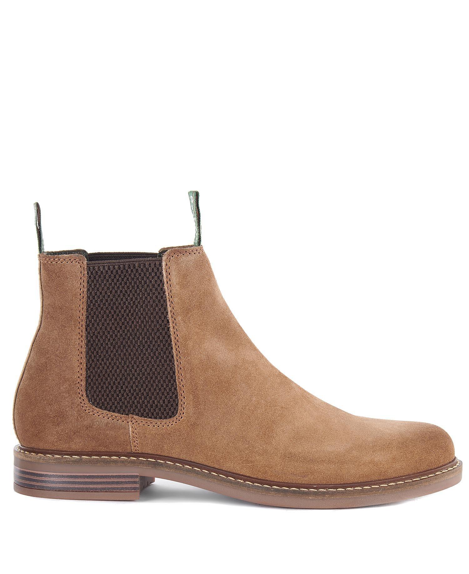 Barbour Farsley Suede Chelsea Boots Sand