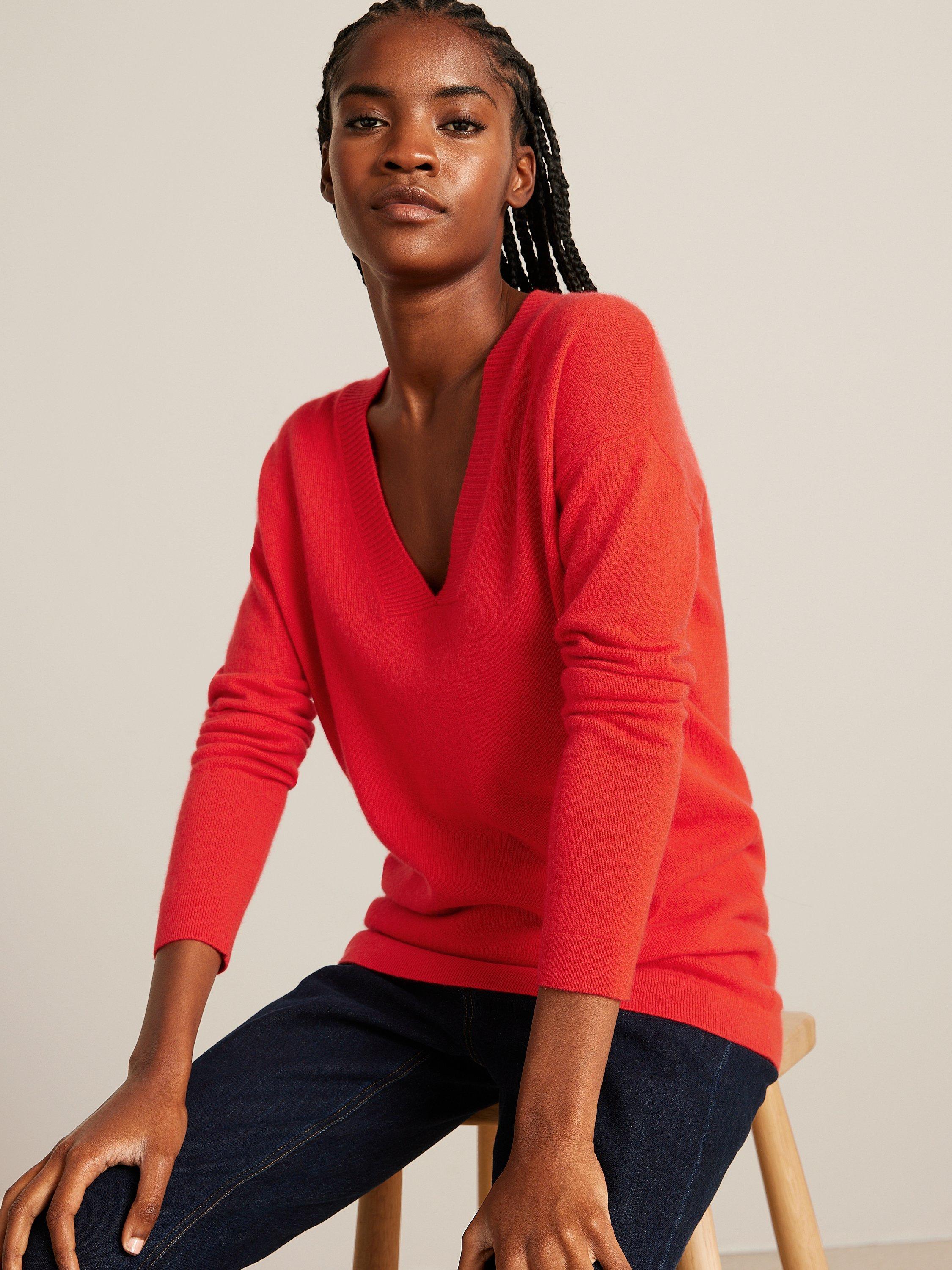 John Lewis Relaxed Cashmere V-Neck Sweater