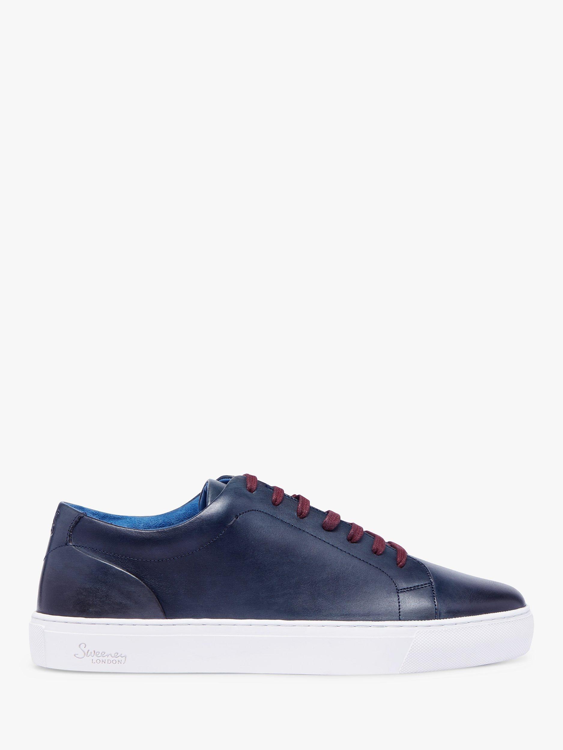 Oliver Sweeney Hayle Leather Trainers, Navy, 7