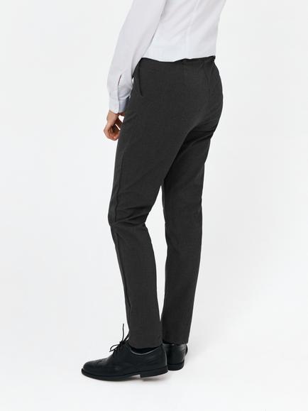 John Lewis Girls' Adjustable Waist Slim Leg School Trousers - view 2, Grey