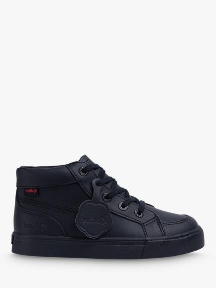 Kickers Kids' Tovni High Top School Shoes, Black Black