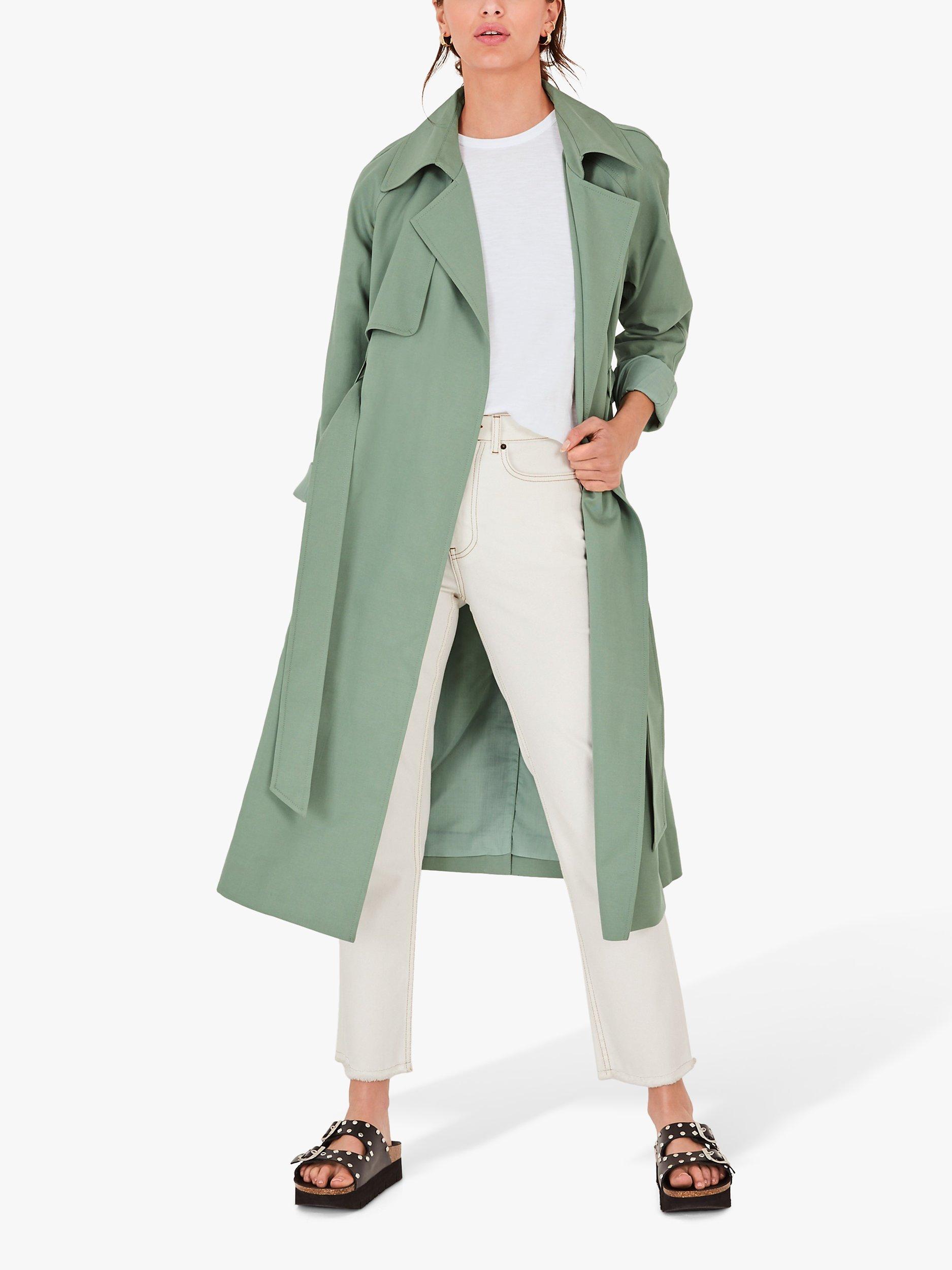 HUSH Verna Trench Coat, Sage