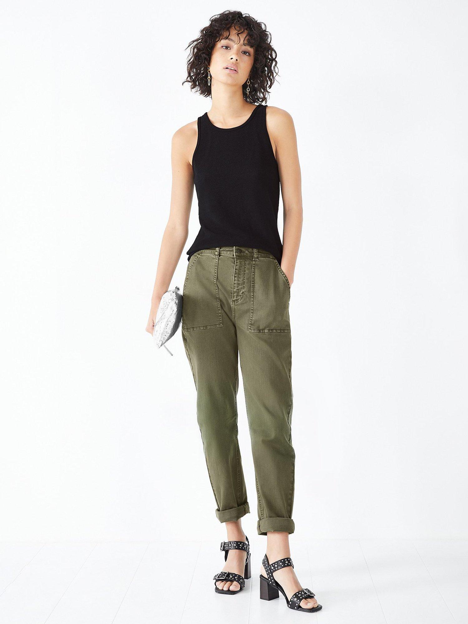 Product image 2 of 4, which shows HUSH Ribbed Scoop Neck Vest, Black, L