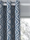 John Lewis Trellis Ikat Weave Pair Lined Eyelet Curtains