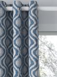 John Lewis Trellis Ikat Weave Pair Lined Eyelet Curtains