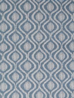 John Lewis Trellis Weave Pair Lined Eyelet Curtains, Bluestone - view 2, Bluestone