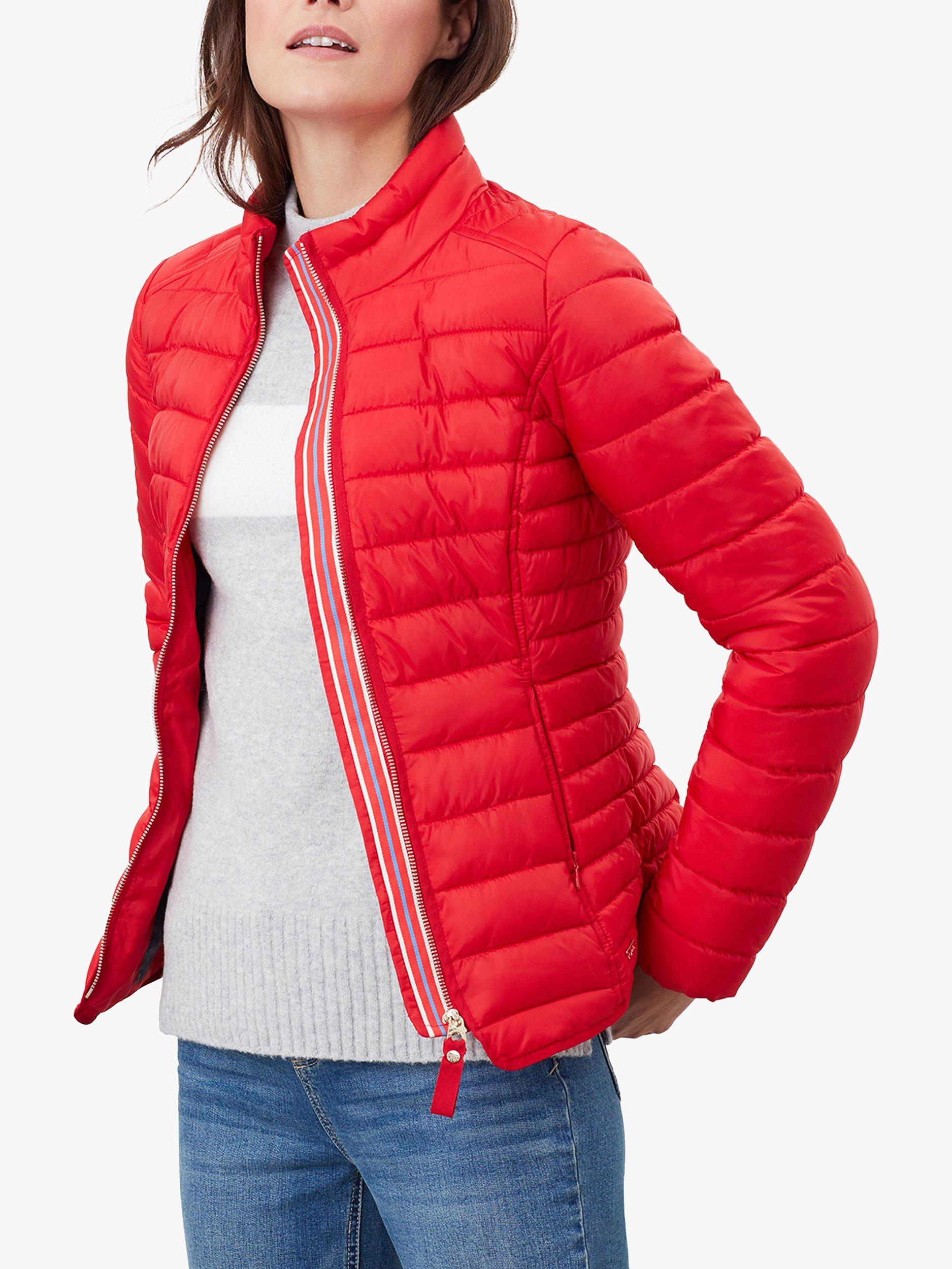 Joules Canterbury Short Luxe Padded Jacket Red