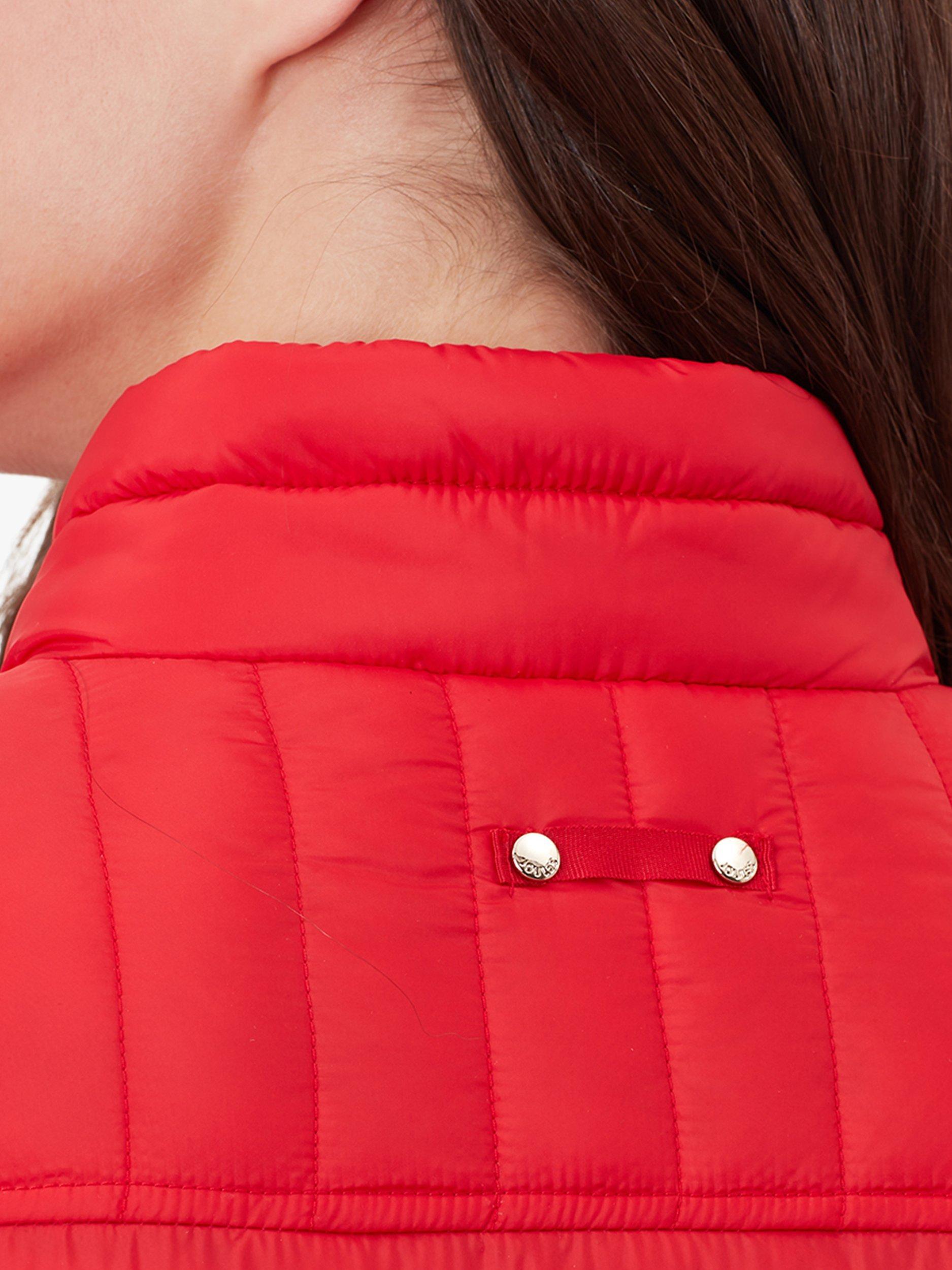 Joules Canterbury Short Luxe Padded Jacket Red